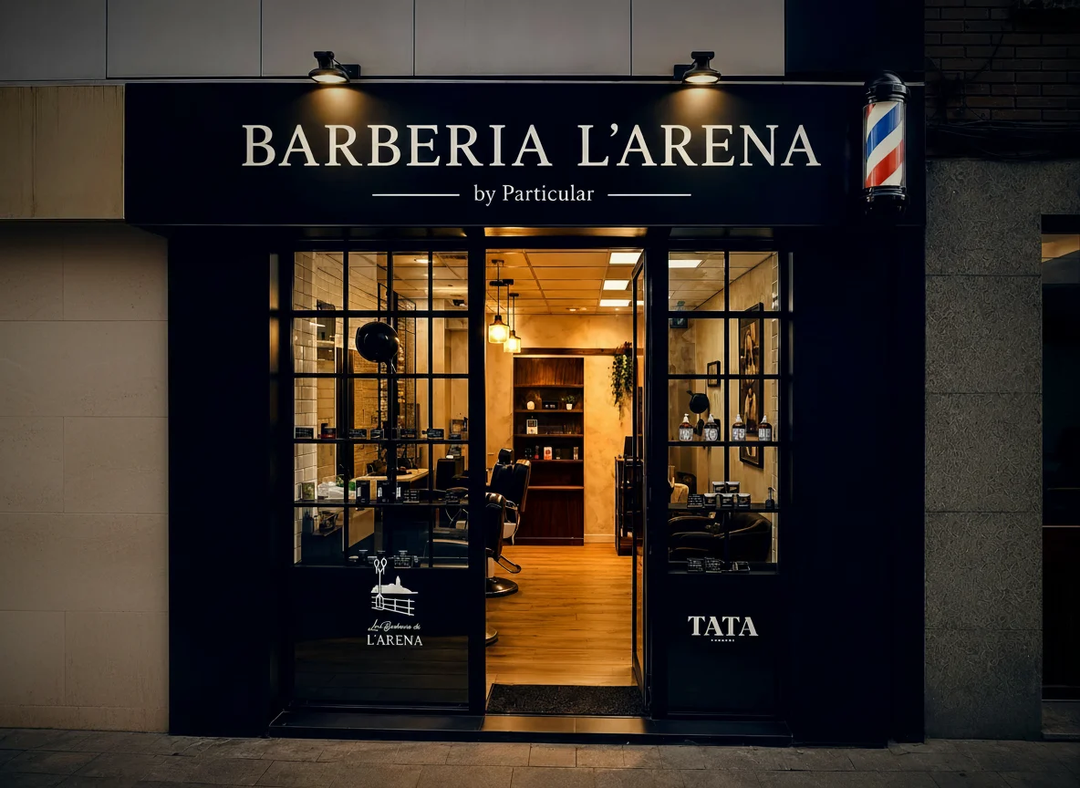 Barbería L'Arena, a barbershop in Gijón — live one-page website